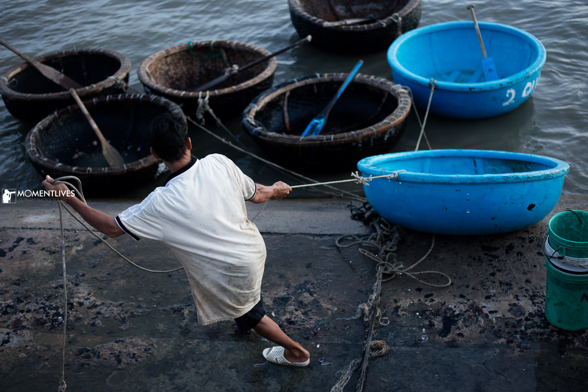 A coracle in Nha Trang that we photographed on our Nha Trang photo tour, Vietnam